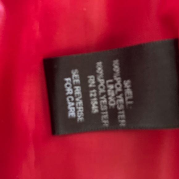 NWT London Fog Women's Trench Belted Red Rain Coat Size M with Removable Hood - Picture 6 of 9